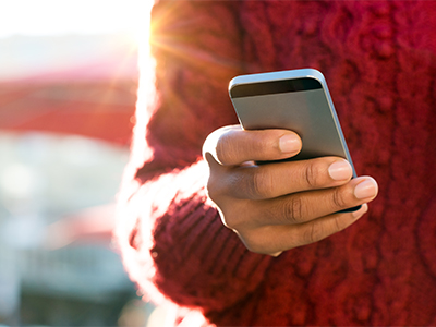 Person using their phone